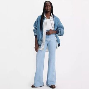 Levi's Premium Ribcage Bell Jeans Wide Leg Flare Size 30